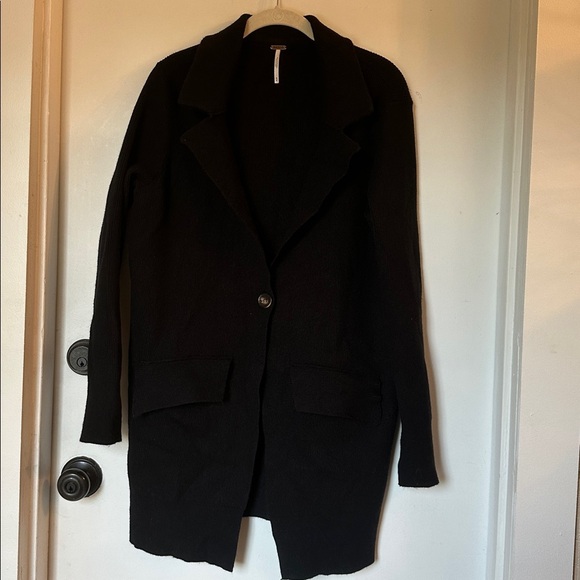 Free People Sarah Sweater Blazer black medium - Picture 2 of 5